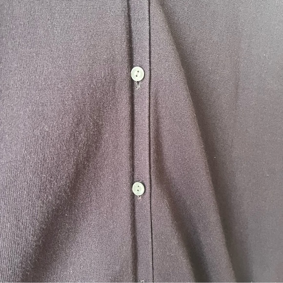 Lands’ End black neutral button down long sleeve cardigan women medium - Picture 2 of 11